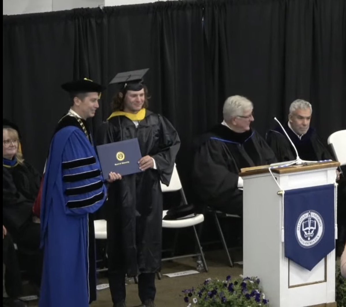 Kid messed around and got a degree today, congrats <a href="/J_Downs3/">Jay</a>