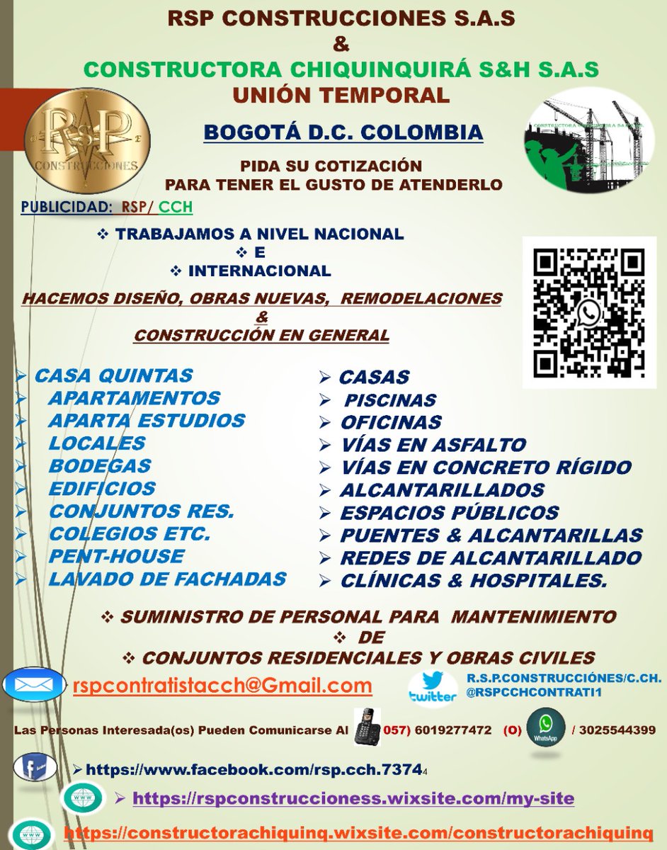 CONSTRUCTORACH4's tweet photo. Ofrecemos los servicios de Construcción de Obras Civiles cómo: Casas, Edificios, Clínicas, Hospitales, Puentes, Vías en Asfalto, Redes Hidráulicas y Alcantarillados, Mantenimiento de Conjuntos Residenciales, Remodelaciones, Casa quintas, Construcción en General. https://t.co/CIvl9p1dVS
