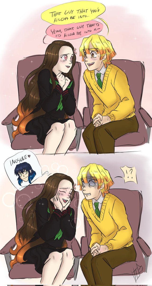 AbeezusDoesArt's tweet photo. I don't fanart enough, much less enjoy what I draw, but who doesn't like demon slayer and be more chill!? Enjoy my silly pic, whoever stumbles upon it. https://t.co/TN9T8C9GaE