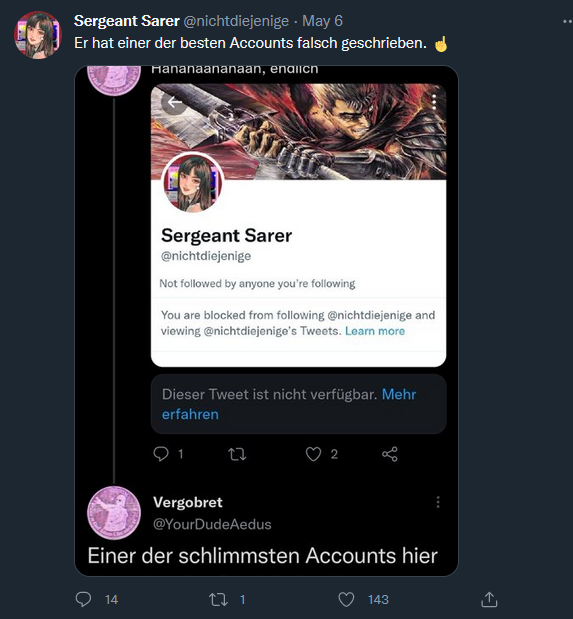 PiratesFromHell's tweet photo. Deutsche Debattenkultur ist es, hinterm block screenshots zu posten https://t.co/mgk21lSzFQ