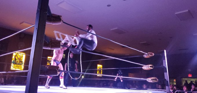 global_catch's tweet photo. -Dog Collar Match
Shawn Donavan bat @cpawrestles
-WrestlePro Silver Title Six Way Scramble Match
@FALLAH1 (c) bat J-Heru ,Lukas Finnegan ,MSG ,Tony Vincita et Yoscifer El
-Dan Maff bat @ColtCabana
#BacktoBrooklyn https://t.co/LPNfyuxWkT