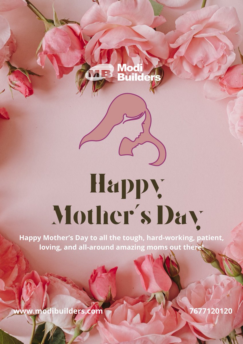 ModiBuildersHyd's tweet photo. Happy Motherโs Day to all the tough, hard-working, patient, loving, and all-around amazing moms out there! Modi Builders salute you and wish you a loved and happy Motherโs Day.
#ModiBuilders #HappyMothersDay #MothersDay https://t.co/fvU9ErqiGM