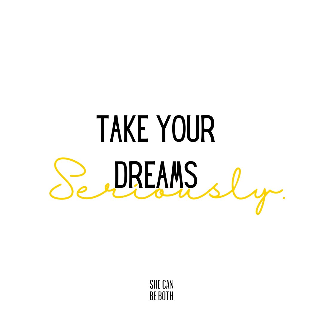 If you don't take your dreams seriously, who will? What's your #1 dream right now? ⬇️