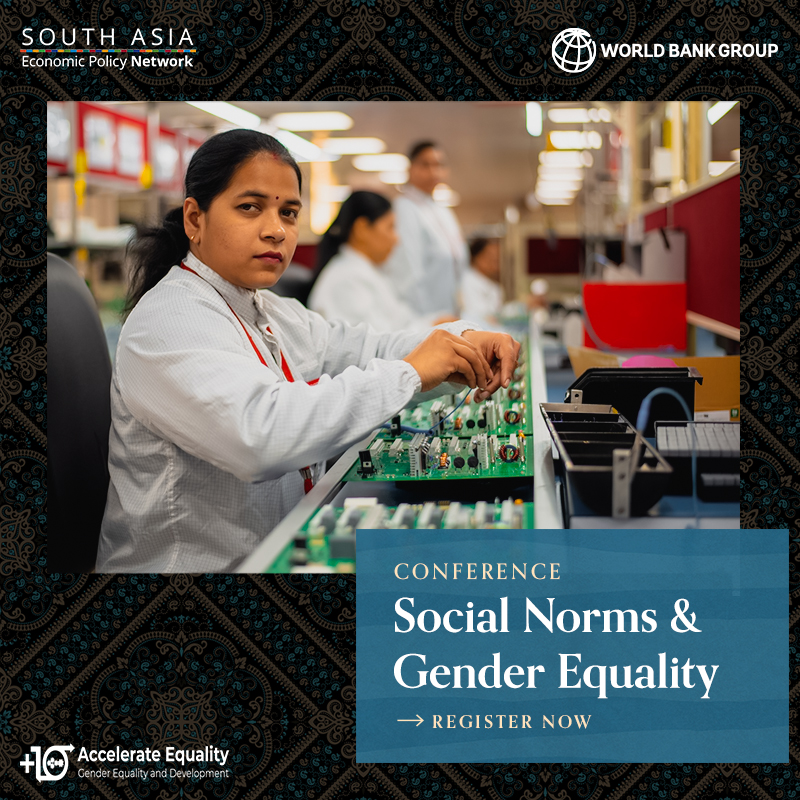 WorldBankSAsia's tweet photo. In #SouthAsia, deeply rooted social norms are major obstacles to achieving #gender equality, restricting what women can and cannot do. Join our LIVE discussion on Thursday, May 12 | 8:20 AM ET to learn more: https://t.co/j6Iq2wl604 @WBG_Gender #ReshapingNorms #AccelerateEquality https://t.co/vxWxpCe8YM