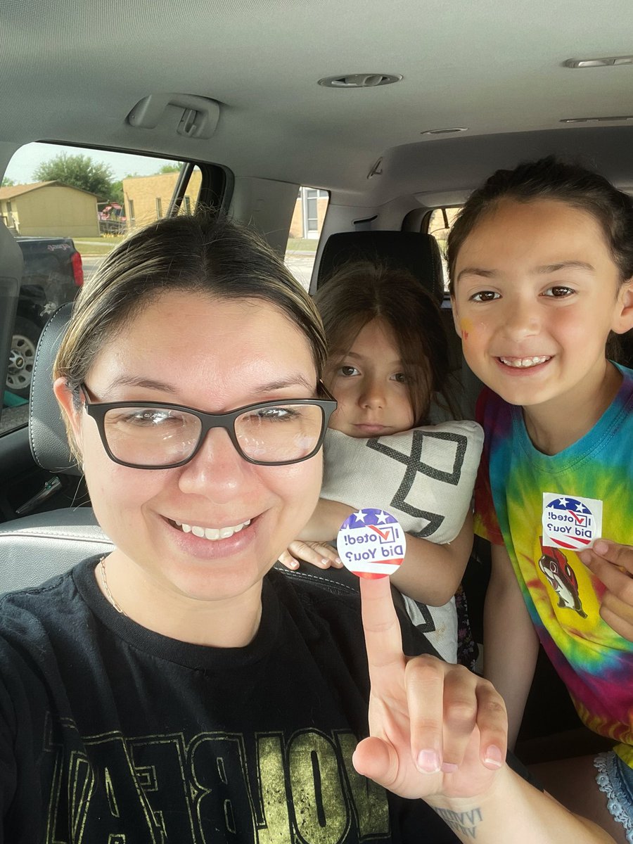 Took the girls to vote.