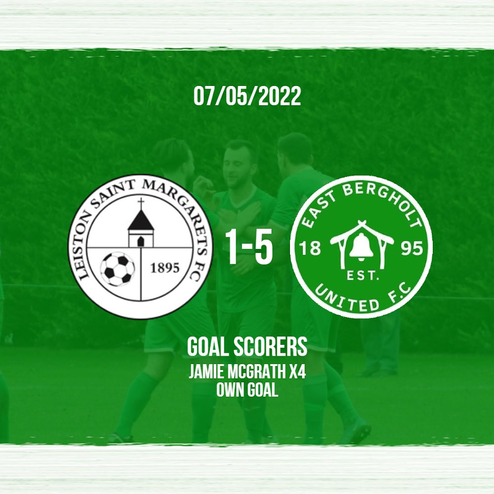 The First Team finish the 21/22 season, after beating @LSMFC 1-5! @jamiemcgrath7 scored 4 goals today and he is now officially the SIL 21/22 Golden Boot Winner! Bergholt finish the season in 3rd or 4th place (depending on results elsewhere on Wednesday) #GreenArmy