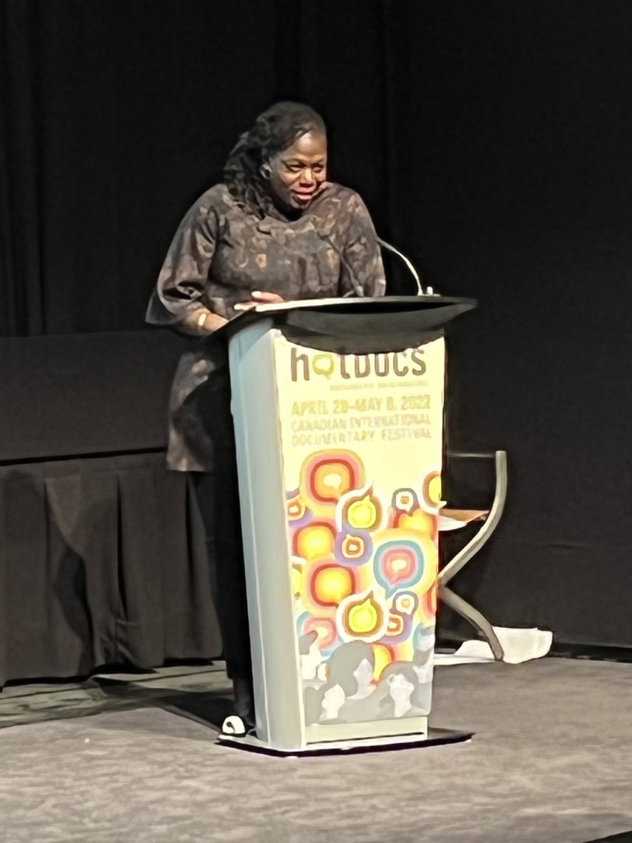 heathereconway's tweet photo. Garvia rocking the awards presentation at hotdocs 22! Always feel like I’m in good hands with gb. Congrats to all the winners! https://t.co/9yh83BB7VV