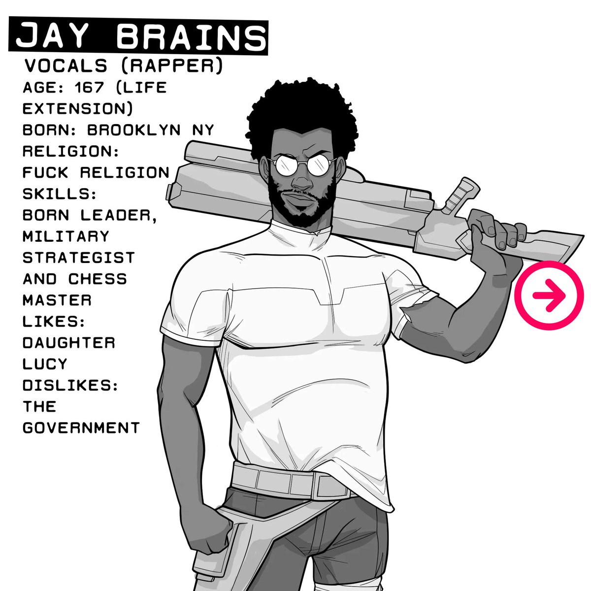 nowhere_beach's tweet photo. We're new here. Come meet the band, find out where we come from and what we're all about. 🦑⁠
⁠
Nowhere beach is a political hip hop group from the future, sending warning tracks back in time to save humanity. ⁠⁠
⁠
#politicalhiphop #comicartist #indycomics⁠
#rapartists https://t.co/1XBjtFAomX