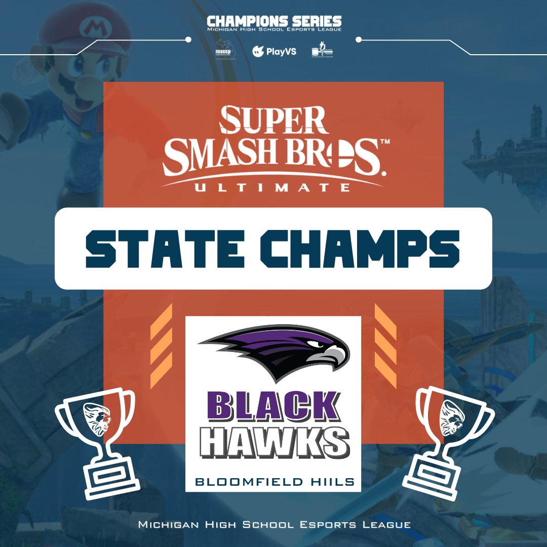 Super Smash Bros. Ultimate Champions #MHSELChamps <a href="/hills_hawks/">BLOOMFIELD HILLS BLACK HAWKS ATHLETICS</a> <a href="/bhschools/">BHSchools</a>!