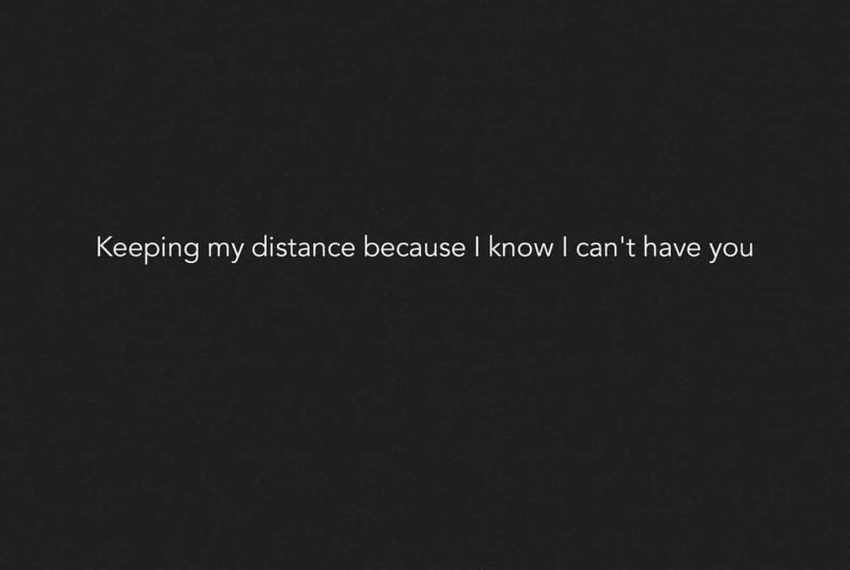 keeping my distance.