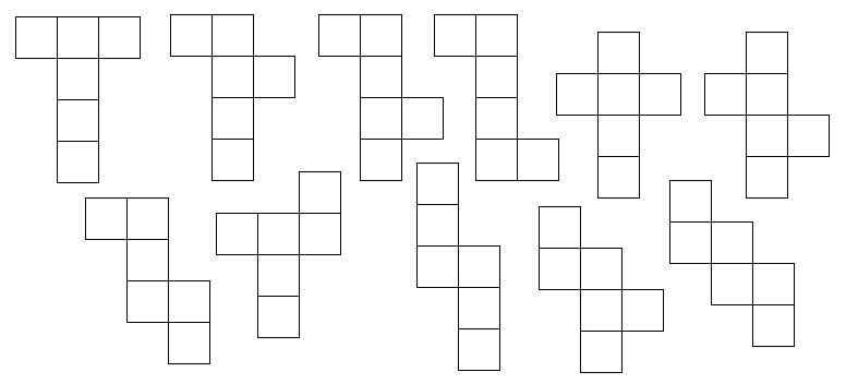 Anecdotesmaths On Twitter: "Il Existe Onze Patrons Différents D'un Cube  Donné. Https://T.co/V2Zuzw70Ce" / Twitter