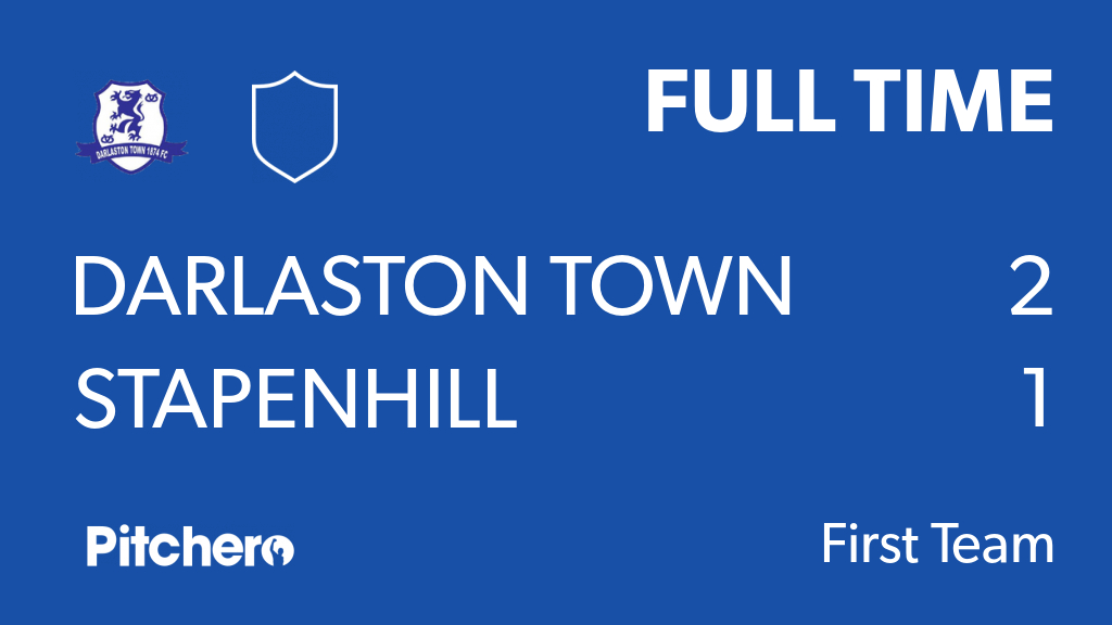 DarloTown1874FC's tweet photo. FULL TIME: Darlaston Town (1874) FC 2 - 1 Stapenhill
#DARSTA #Pitchero
https://t.co/zOYLxmZpw9 https://t.co/Gh07XVUMZ1