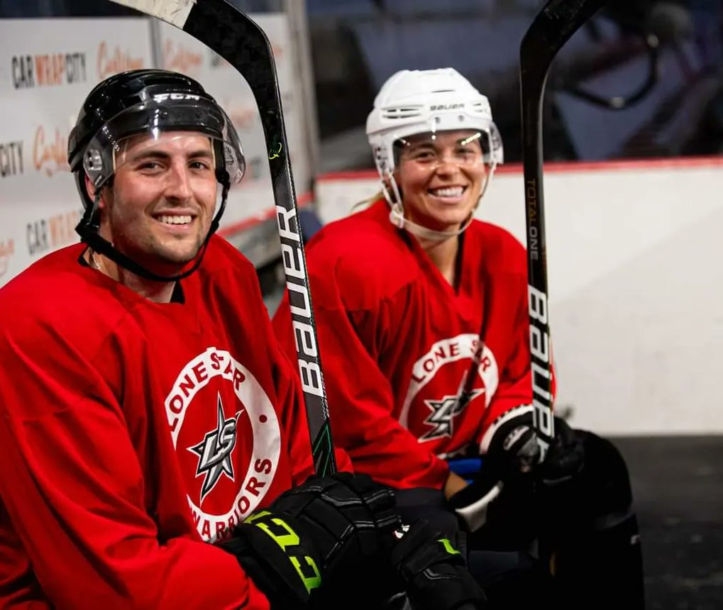 LS_Warriors's tweet photo. Thursday night's practice, coaches joined the fun and dressed full gear!
@melissabimages
#LSW | #GreenBucketGuys
#TexasHockey https://t.co/9xy6GtNhNp