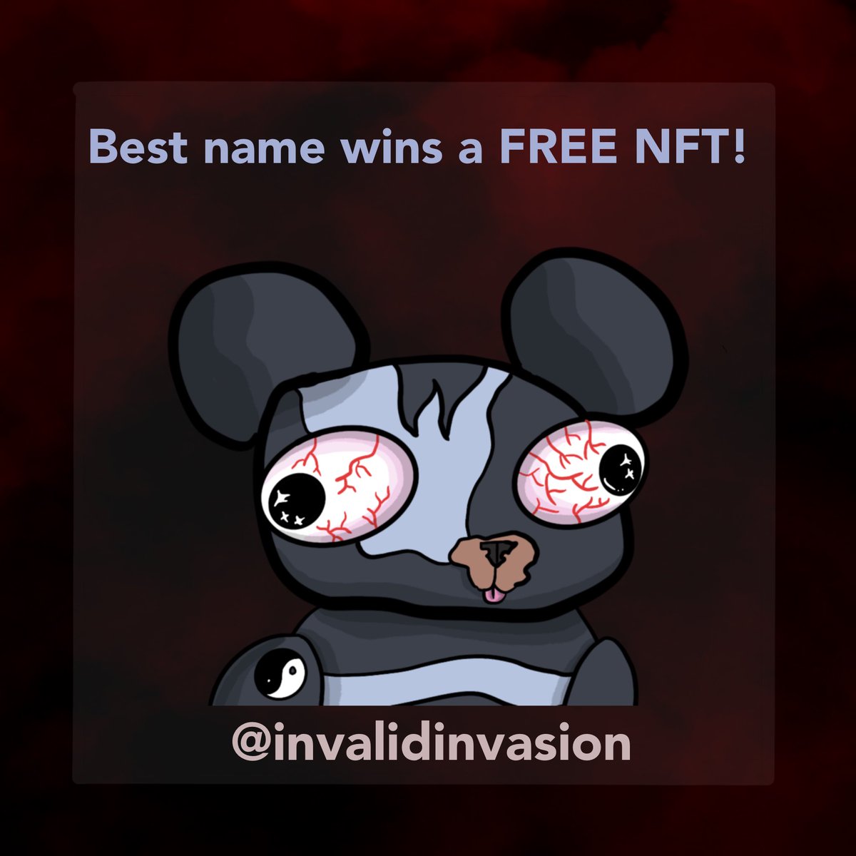 InvalidInvasion's tweet image. OMNI PANDA NAMING #GIVEAWAY

Best name wins 1 free Invalid Invasion #NFT 

Rules:
1. Follow @InvalidInvasion 
2. Like 👍🏽 + RT 🔁 + RT Pinned
3. Comment what we should name the panda + Tag 3 degens 👽🛸

Ends - 48 Hours 🚀

#NFTCommunity #NFTGiveaway #freenft