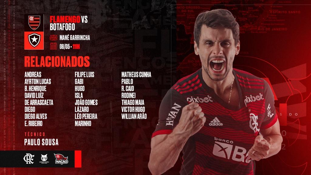 jonasstelmann's tweet photo. SAIU!!
Com Rodrigo Caio, Pablo, Marinho e Léo Pereira, o #Flamengo acaba de divulgar a lista de relacionados para o Clássico contra o #Botafogo. Santos, ficou de fora.
@alternativaesp #CanalJSFLA https://t.co/BMcUMjK0qx