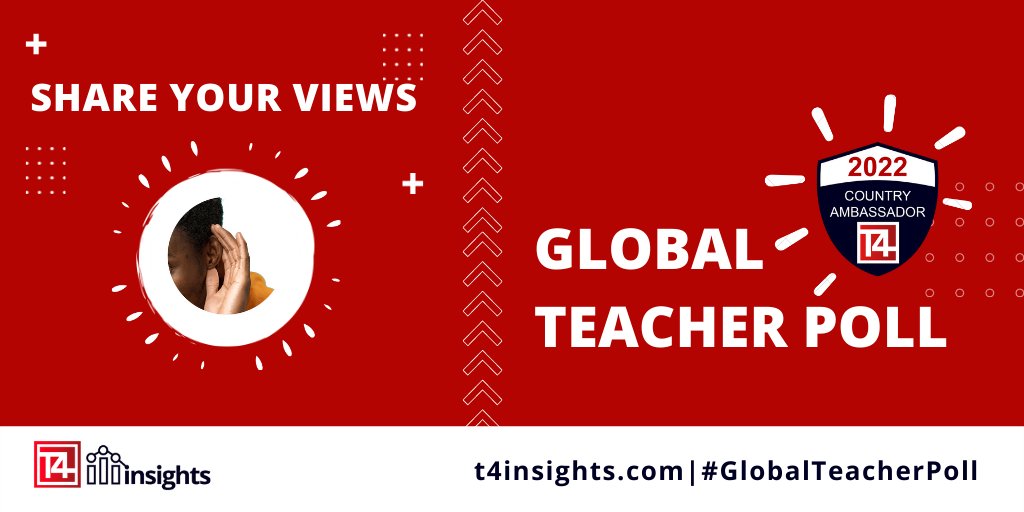 shamshzoha's tweet photo. Hello Pals! I'm proudly supporting @T4EduC as a #T4CountryAmbassador! 😍 Get your voice heard in the #GlobalTeacherPoll. 
DEADLINE: 23:59 GMT 31st May.
It will take 15mins &amp; is available in 5 languages!
Here's the link 👇👇
https://t.co/XBflVKioxS
#T4Insights
#T4CountryAmbassador https://t.co/rhmHbrynSJ