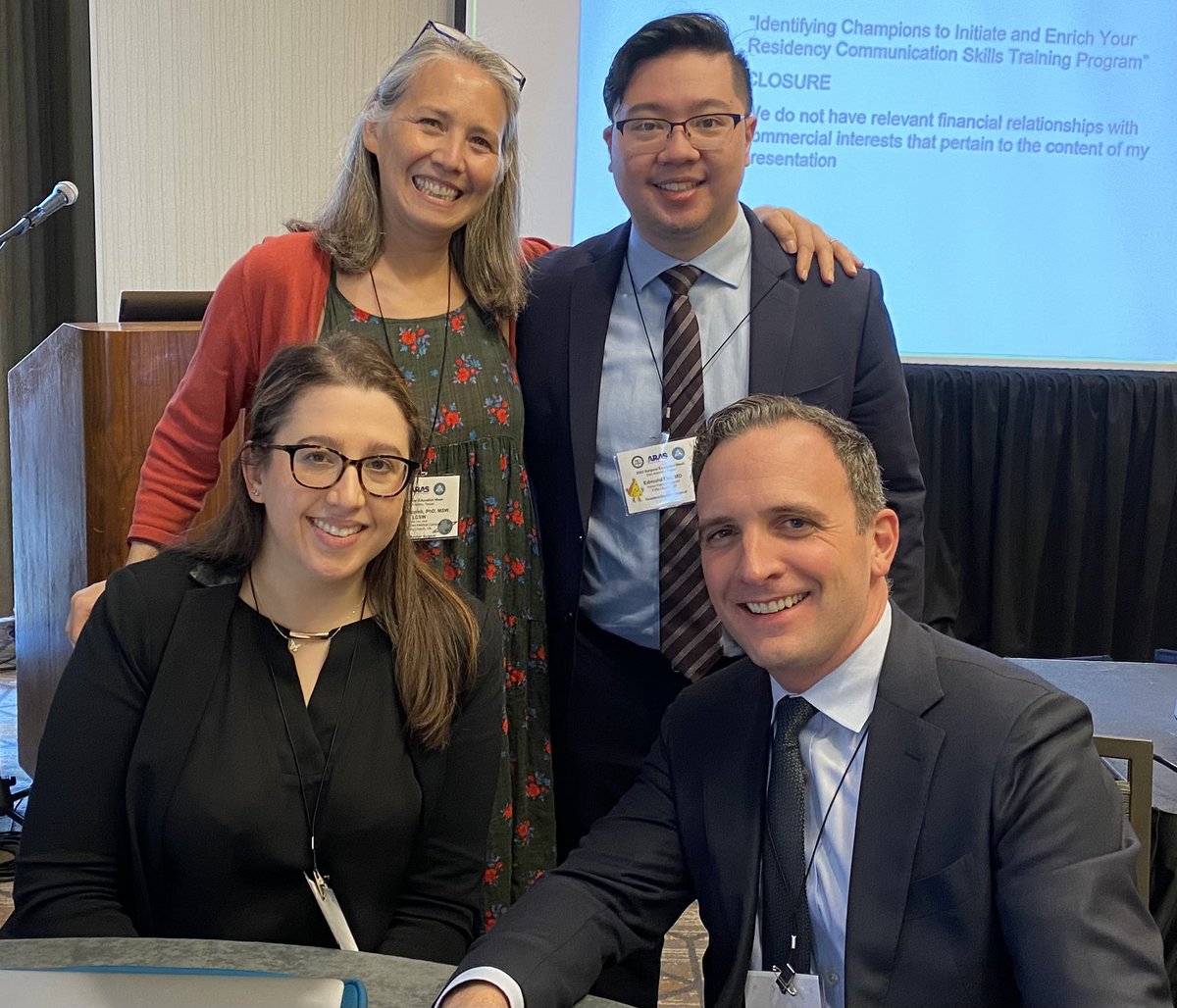 Rachel Appelbaum, MD (@appelbaummd) on Twitter photo Thank you ASE and APDS for the opportunity to present our work on communication skills training! Incredible experience at Surgical Education Week! #SEW2022 <a href="/JonathanDort1/">Jonathan Dort</a> <a href="/muneerakapadia/">Muneera Kapadia</a> <a href="/Edmund_Lee12/">Ed Lee</a> @RPDumasMD <a href="/AnnaNewcombPhD/">Anna Newcomb</a> <a href="/WakeACS/">Wake Acute Care Surgery</a> Thank you ASE and APDS for the opportunity to present our work on communication skills training! Incredible experience at Surgical Education Week! #SEW2022 <a href="/JonathanDort1/">Jonathan Dort</a> <a href="/muneerakapadia/">Muneera Kapadia</a> <a href="/Edmund_Lee12/">Ed Lee</a> @RPDumasMD <a href="/AnnaNewcombPhD/">Anna Newcomb</a> <a href="/WakeACS/">Wake Acute Care Surgery</a>
