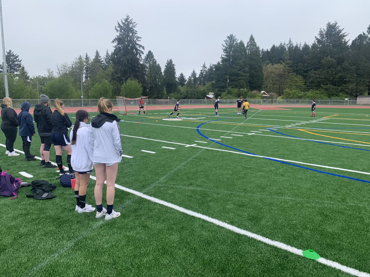 SkyviewAthletic's tweet photo. Skyview Unified soccer underway at Evergreen! Rain or shine we are #SHSTogether #RollStorm https://t.co/sxG7qNJa0q
