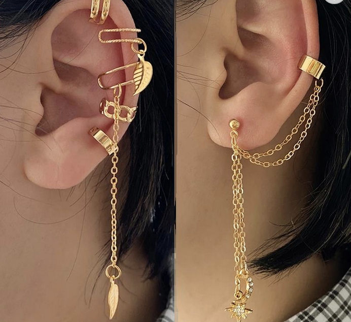 Dangling and attached earrings.Obviously already a big trend, but unique takes on this style would be easy to capitalize on with influencers.350 units for custom at $.75 bagged
