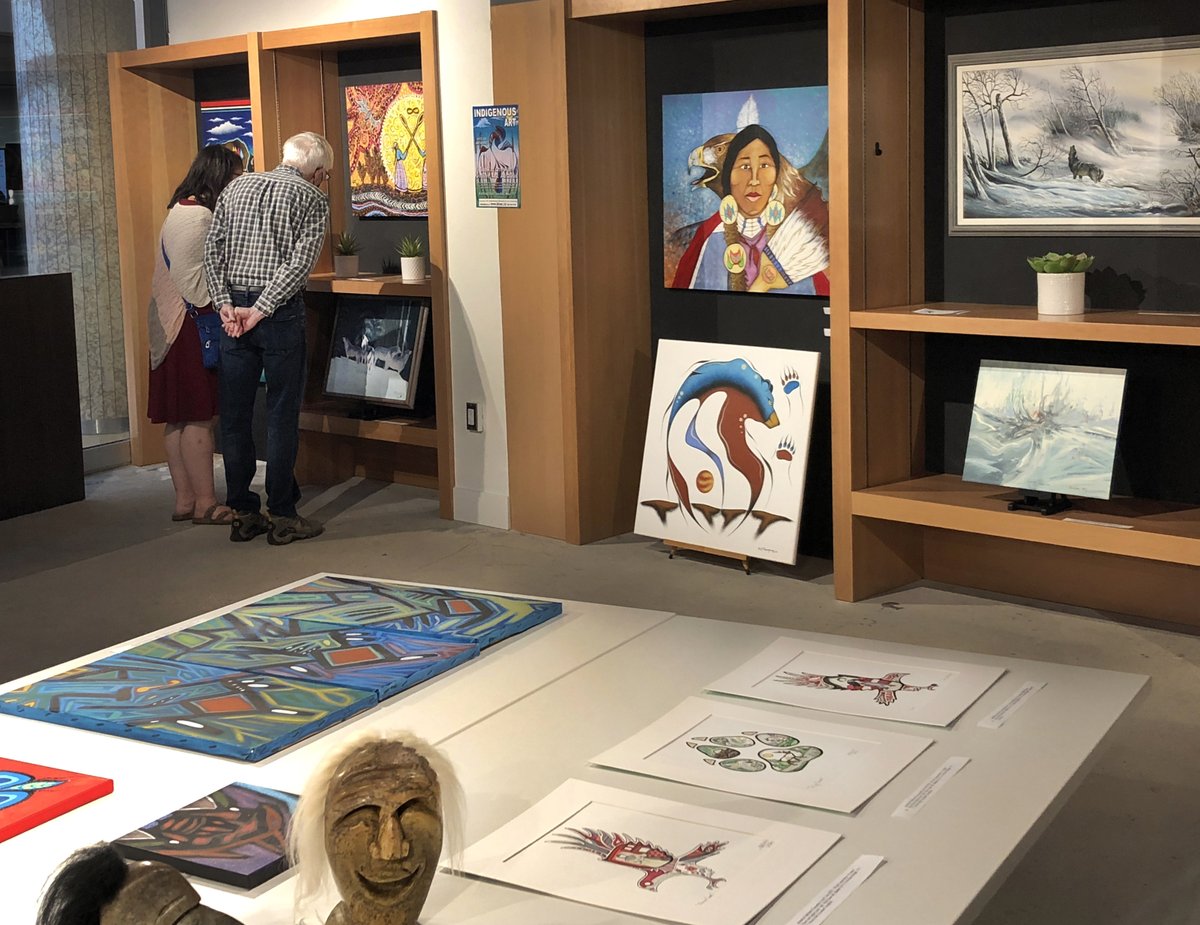 SaskatchewanNAC's tweet photo. Final Day - 60 artworks from our Indigenous Art Auction are on display at The Studio at Cornwall, in the Cornwall Mall, #YQR. Noon to 6. #allensapp #bobmillard #simonemcleod View all 230 artworks online:
https://t.co/DlpVfCN4ok
#saskatchewanart @Studio_Cornwall
#indigenousart https://t.co/2EfchpAxQj