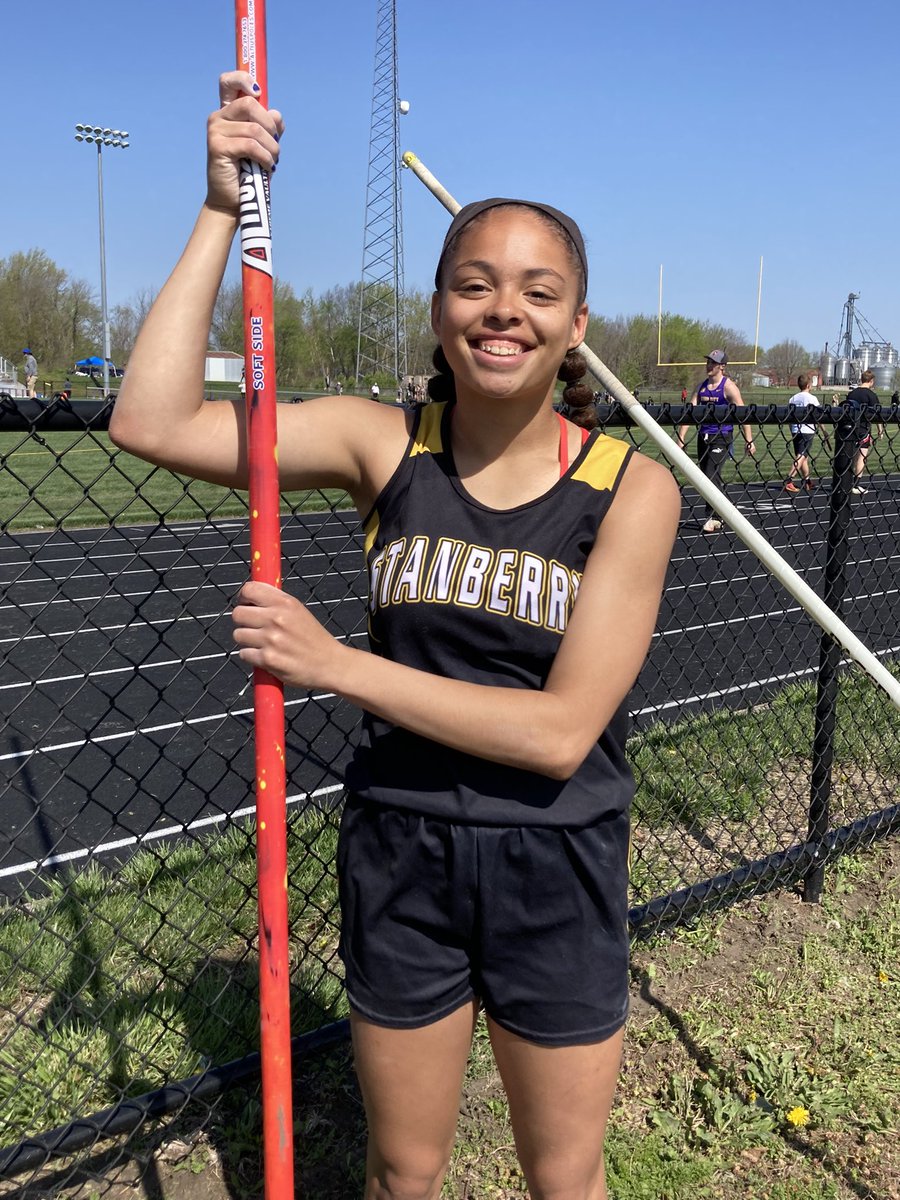 Couple of PRs for <a href="/lexi_craig_24/">Lexi Craig</a> (43.74) and KJ (9’6”)! First place and moving on to sectionals!
