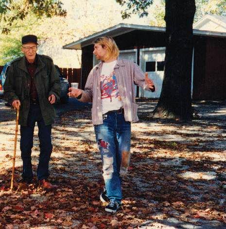 William Burroghs with Kurt Cobain 
