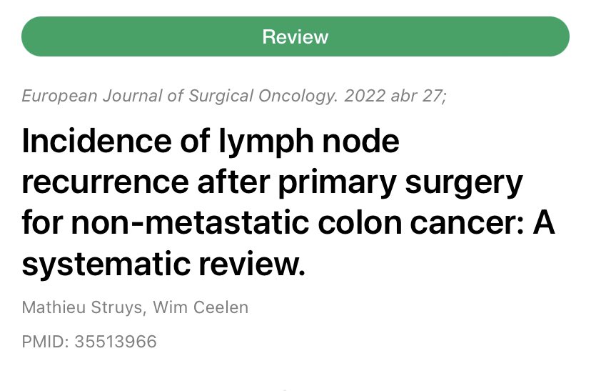 CarlosPGalan's tweet photo. Linfadenectomia D3 en cancer de colon?: leer este interesante trabajo: SIGUE LA CONTROVERSIA https://t.co/iYbOSYhyZI