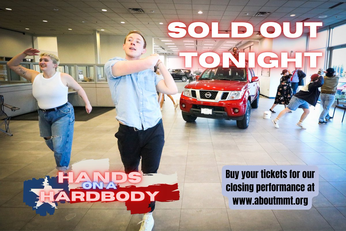 Our penultimate performance of Hands on a Hardbody at Luther Cadillac <a href="/LutherAuto/">Luther Auto</a> is SOLD OUT. You have 1 LAST CHANCE to get tickets - for tomorrow afternoon at 2pm. Get them now at aboutmmt.org.
#Minneapolis #Musical #Theatre #MMTHardbody 
Photo by @UnserImagery
