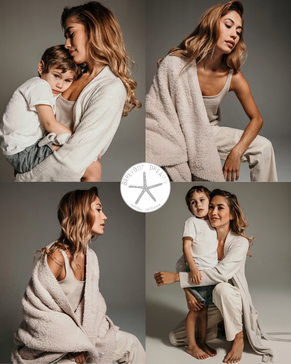 A note from the beautiful <a href="/cristalserranoo/">Cristal Serrano</a> - “I still remember the soft and cozy feeling of wrapping my newborn in a Barefoot Dreams baby blanket when we first came home from the hospital. I've always been a big fan of the brand so when I was asked to pose with my son for Mothe