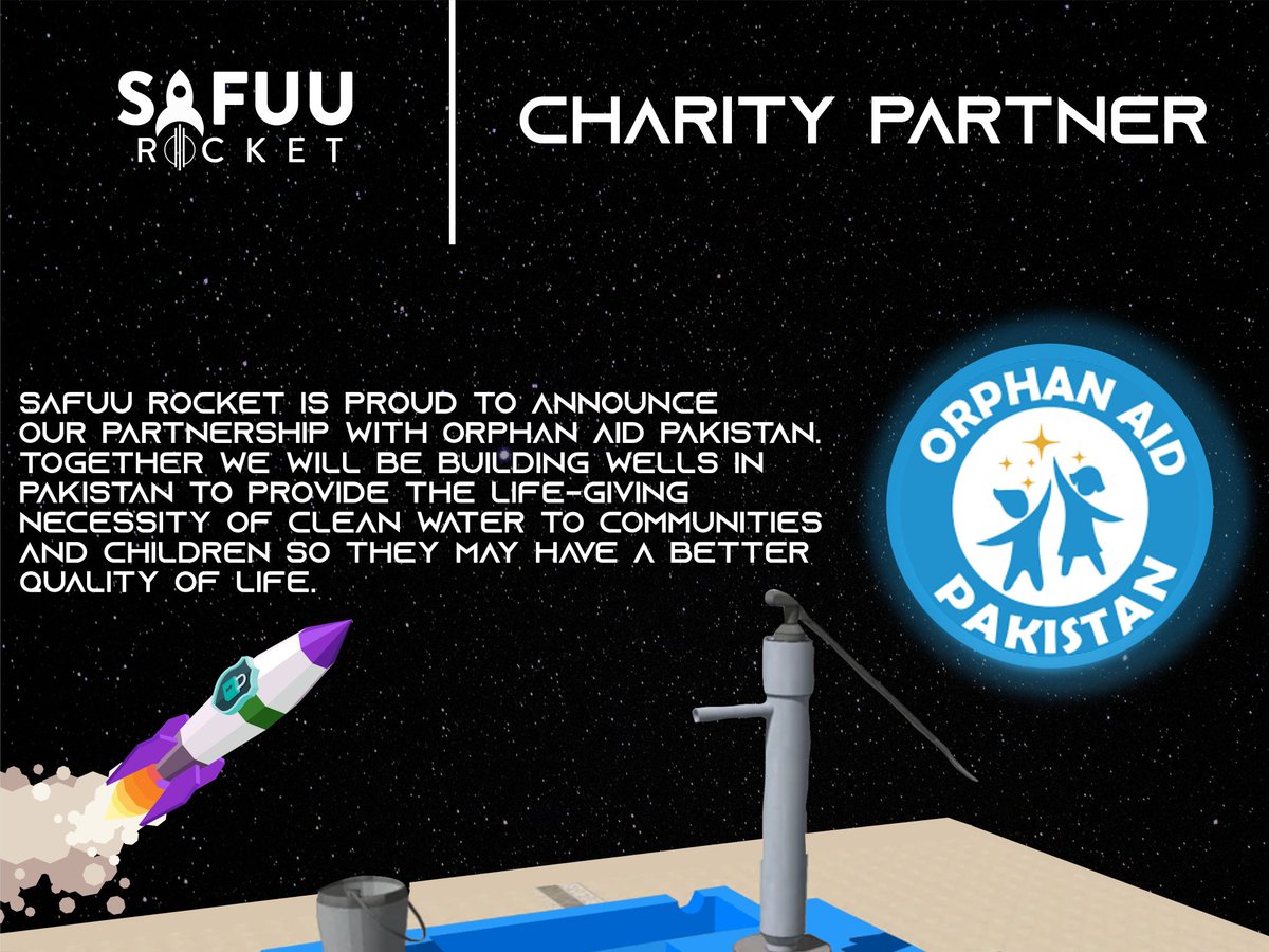 <a href="/cryptogems555/">Crypto GEMs 📈🚀</a> The future seems bright because of projects like #safuurocket who are trying to make this world a better place through #charity. 
@SafuuRocket has paired up with <a href="/OrphanAidPk/">OrphanAidPakistan</a> to build water wells in drought hit areas. 
First 5 of those are under construction right now 😍
#xrp