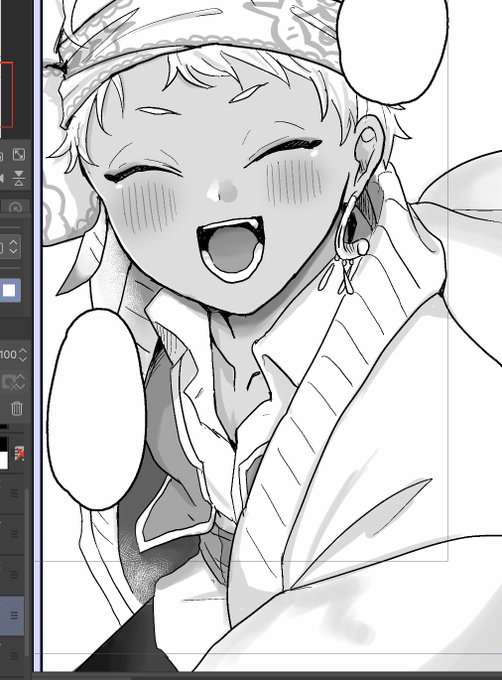 線の汚さにしょんもりしてたけどグレー乗せたらなんとかマシになって安心した 