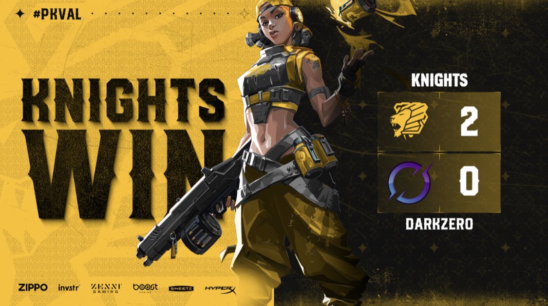 KnightsGG's tweet photo. Letβs Go! π€
#PKVal with another sweep this time over @DarkZeroGG 2-0 we continue our run in #VCT https://t.co/oPnNbBOyya
