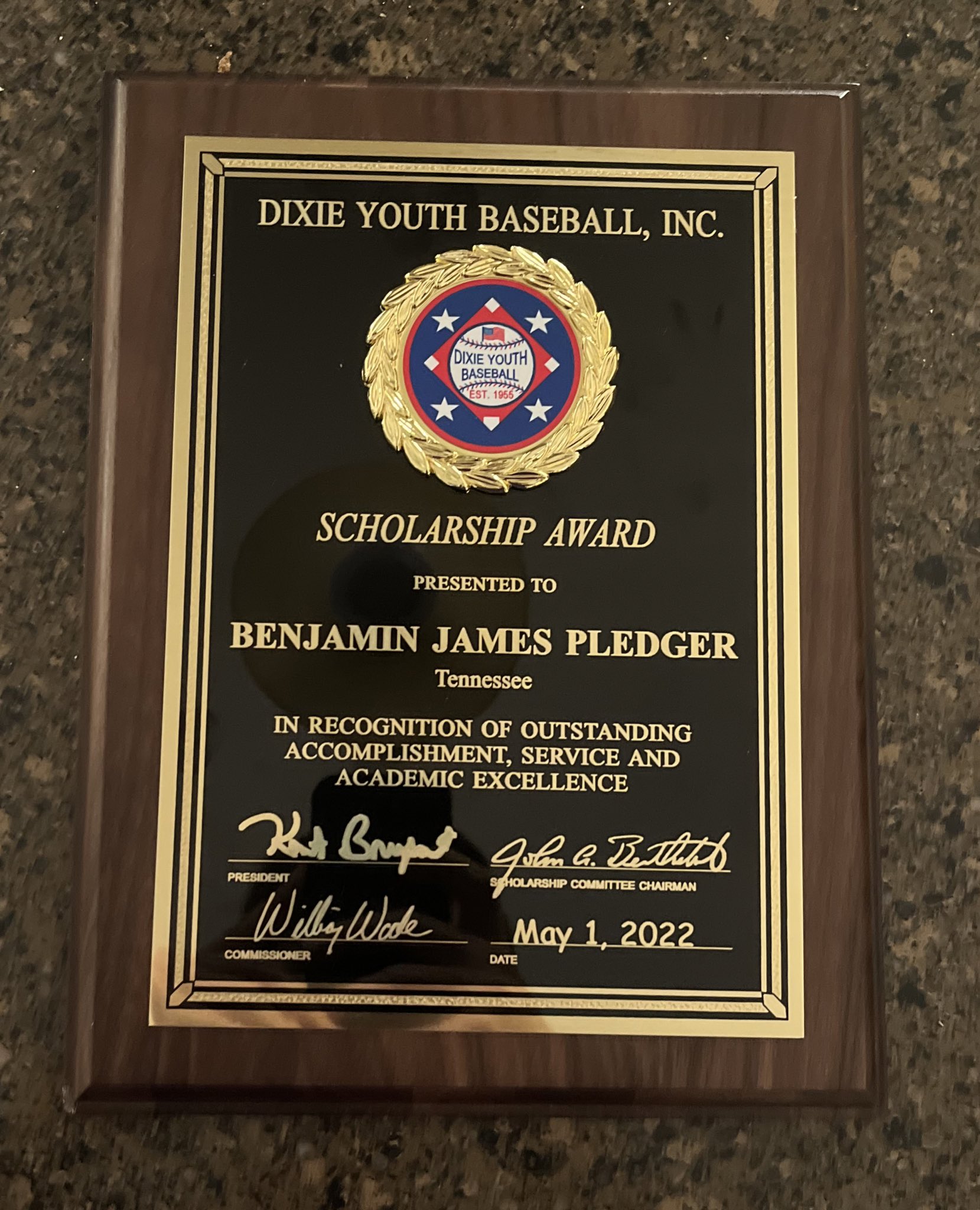Dixie Youth Baseball Scholarship2