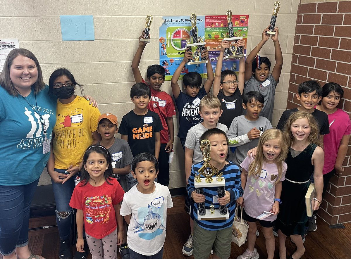 WESMrsWilson's tweet photo. I’m proud of our Wildwood students for giving it their all in the District Chess Tournament @TomballISD. Lots of winners in this bunch! 🌟 @TISDWES https://t.co/nYpOMKxVnc