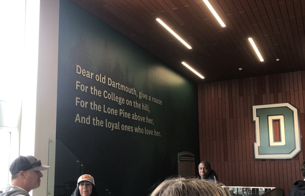 mashp0tates's tweet photo. Thank you so much @BTeevens for the great time today at Dartmouth, amazing talk from @headdogpound, and @coachirishodea was the best tour guide. Can't wait to head back up into the woods for camp! (And the food court was so good!) https://t.co/ULpXzl2WCP