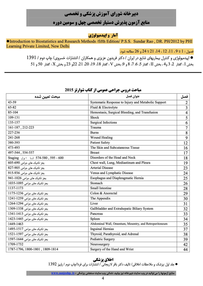 DrTeimourzadeh's tweet photo. گمان نکنید فقط منابع رادیولوژی و ENT پوسیده و با قدمت ۱۳و۱۰سال از انتشار هستند.
 در آزمون۴۹ منابع مبحث آمارواپیدمیولوری نیز امسال مرز ۵سال را درنوردیدند و به جرگه فسیل‌ها پیوستند و باید منبع جدیدی برایشان اعلام می‌شد.
در وزارت بهداشت، تخلف رویه‌ای مرسوم است.
#دیوان_گیت
@Ejei_com https://t.co/d3yZKeo0CU