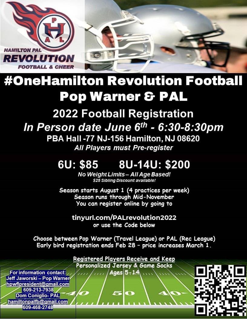 JrRavens's tweet photo. Our next fall season registration is June 6th.  Our June 27 camp is open to any and all athletes! Questions or concerns, just call us! #weareonehamilton https://t.co/hsnoOA4mV4
