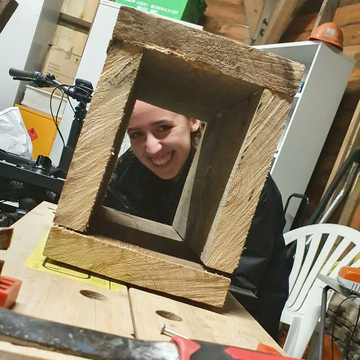 SwanHog's tweet photo. A massive thank you to our environmental officer Ciera for running an amazing Hedgehog house building workshop yesterday 🙌 also a huge thank you to all the volunteers and the sustainability team who braved the cold yesterday to help build the hedgehog house! 🦔🍂 @HogFriendly https://t.co/Ow9OfpOejq