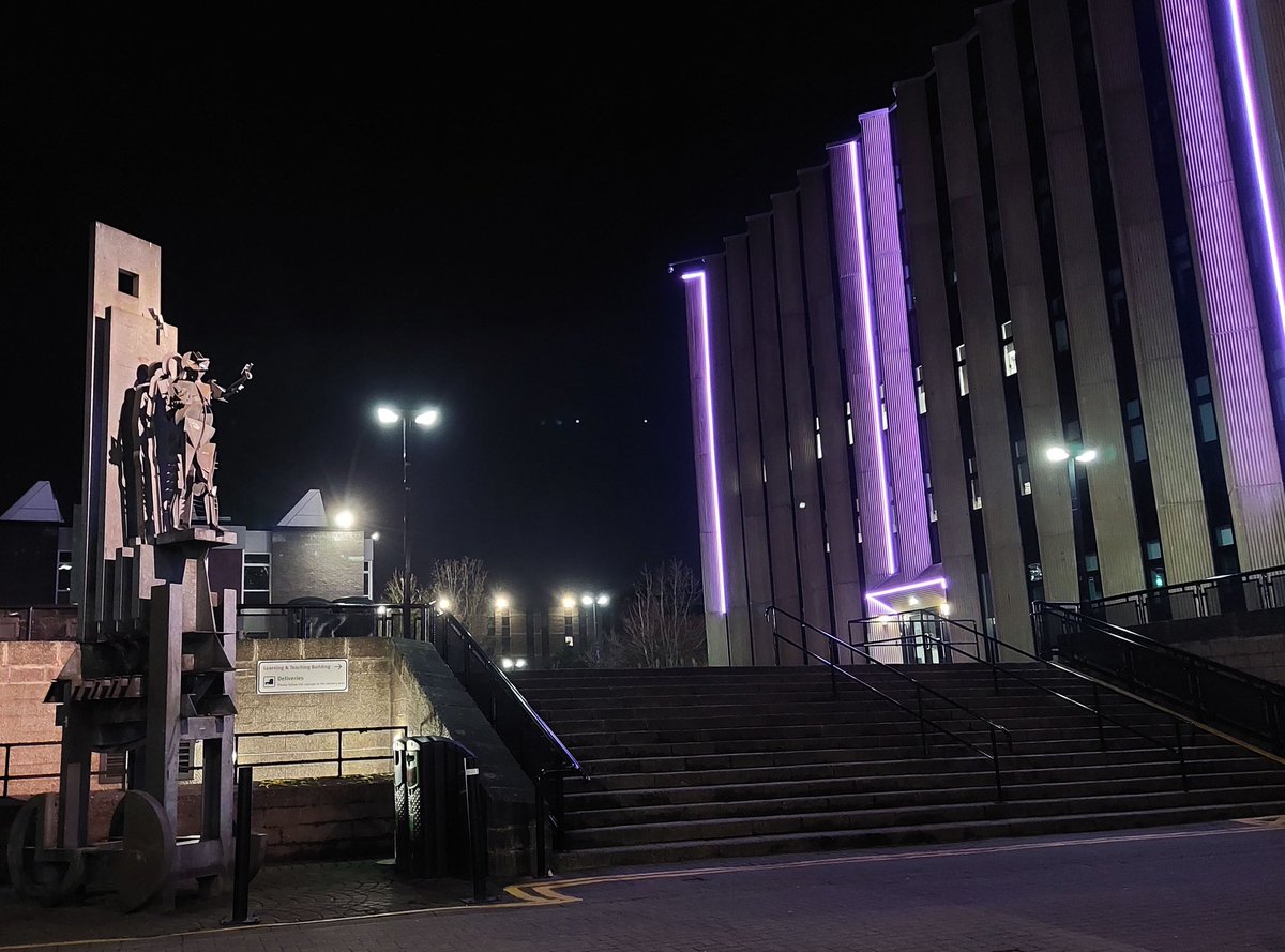 The Prometheus sculpture at Strathclyde University is best viewed in the dark when no one is around I think.