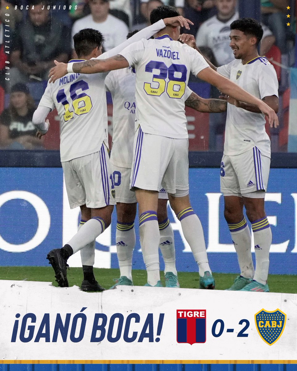 🔚 ¡Ganó #Boca! 

⚽️ Tigre 0 – Boca 2

☑️ Goles: Darío Benedetto y Luis Vázquez.

#VamosBoca 🟦🟨🟦
#CopaDeLaLiga