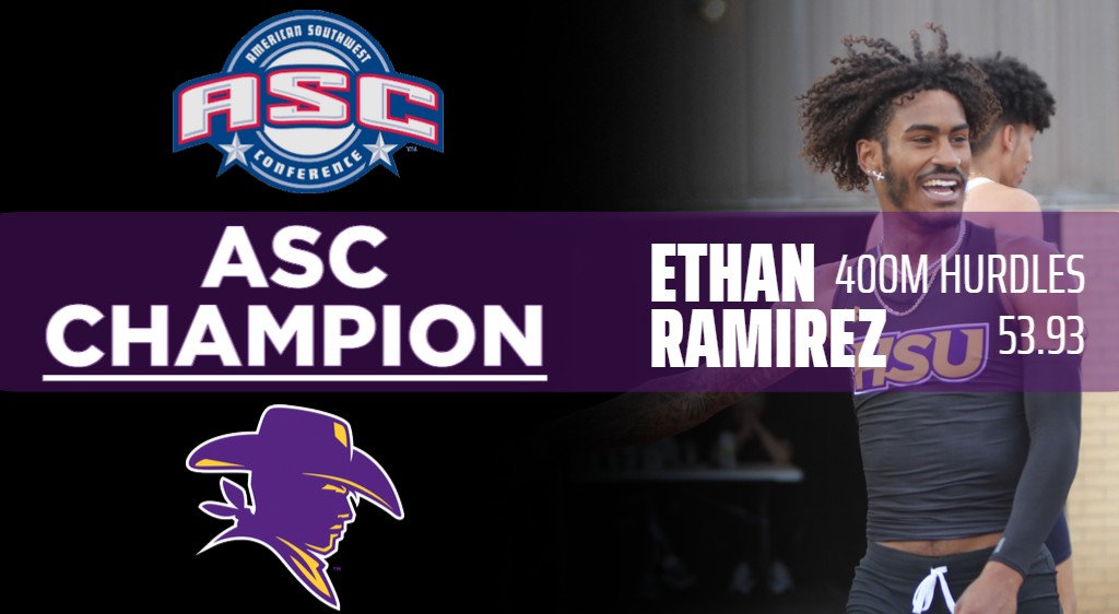 Ethan Ramirez is the ASC 400m Hurdles Champion with a 53.93 second run. Congratulations to Ethan! #ASCtf