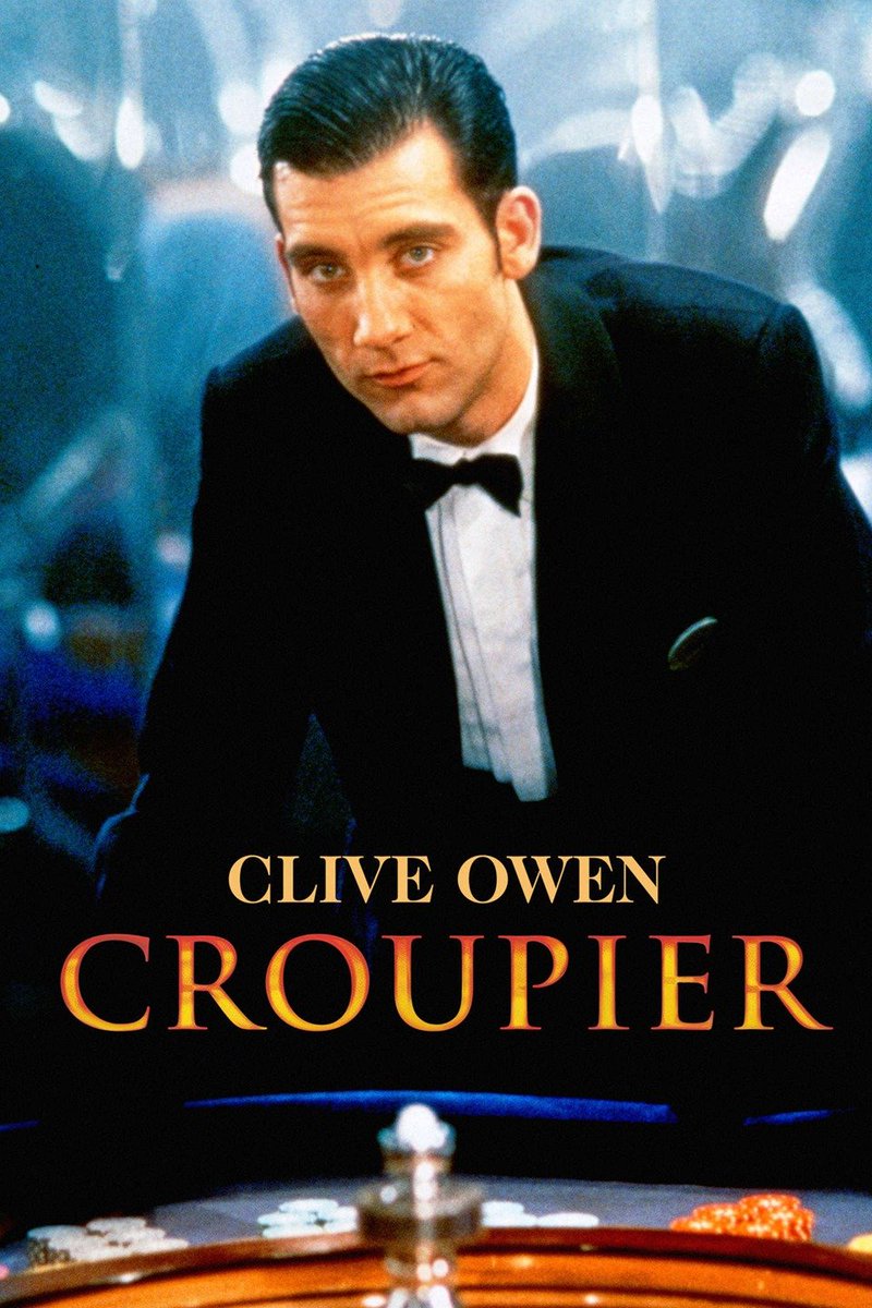 Croupier (1998) follows a misanthropic writer who gets a job at a sleezy casino while his life and relationships slowly begin to spiral out of control. Great reflection on the nature of fate and chance. A genuine must-see.