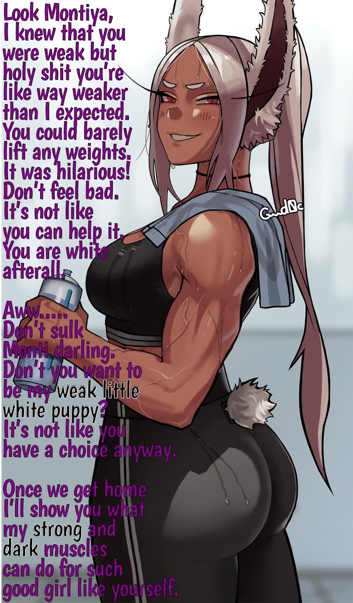 BlackedMontiya's tweet photo. Mirku: We got a nice caption from @erika_o3o Go check her stuff, she deserves more followers. Also look at that ass...damn, I'm buffed. https://t.co/G89rfRMyrS