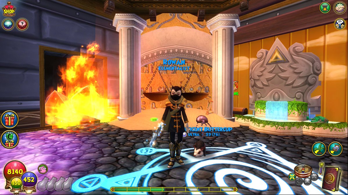 RowanDevil's tweet image. #Wizard101CastleTours Category: Best Looking Dorm This is my interpretation for each school. Each wall has there own designated school of magic to it. Hope you like it!