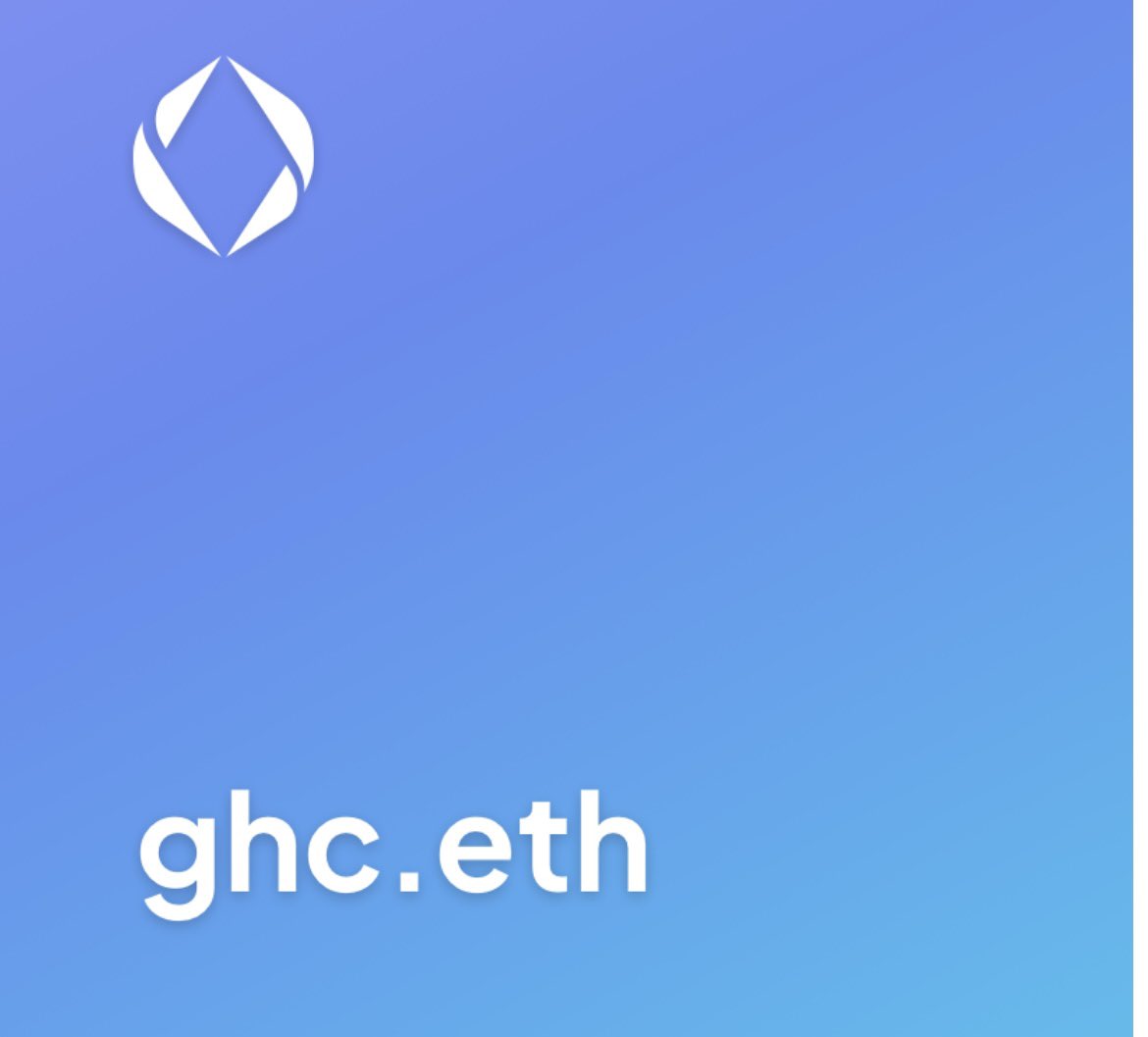 Yesterdays GIVEAWAY was 🔥 so we're doing it again!

ENS NFT domains are in full on send mode.

ABC.eth just sold for 50ETH 

We are giving away GHC.eth

winner announced in 24hrs 👇

To Win:

1️⃣ Tag 2 people 
2️⃣ Retweet!
3️⃣ You must be following us!