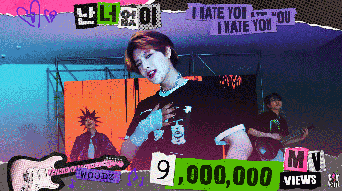 CSY_INTL's tweet photo. 🔈9M+ 'I HATE YOU' MV

Congrats WOODZ &amp; MOODZ! The #난너없이 MV has reached 9M views + 92K likes on YouTube!

The 10M goal is just 1M away!! Keep going 🎶🤘
Reminder of 1st week goal: 10M

🎥https://t.co/vAAMwDFVxi

#WOODZ #조승연 #COLORFUL_TRAUMA #I_Hate_You 
@c_woodzofficial https://t.co/D5SxkqGoxk