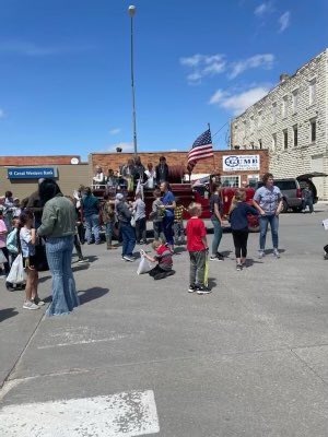 Trp. Cassidy out in Burwell for the accelerated reading parade. It was great to see everyone!