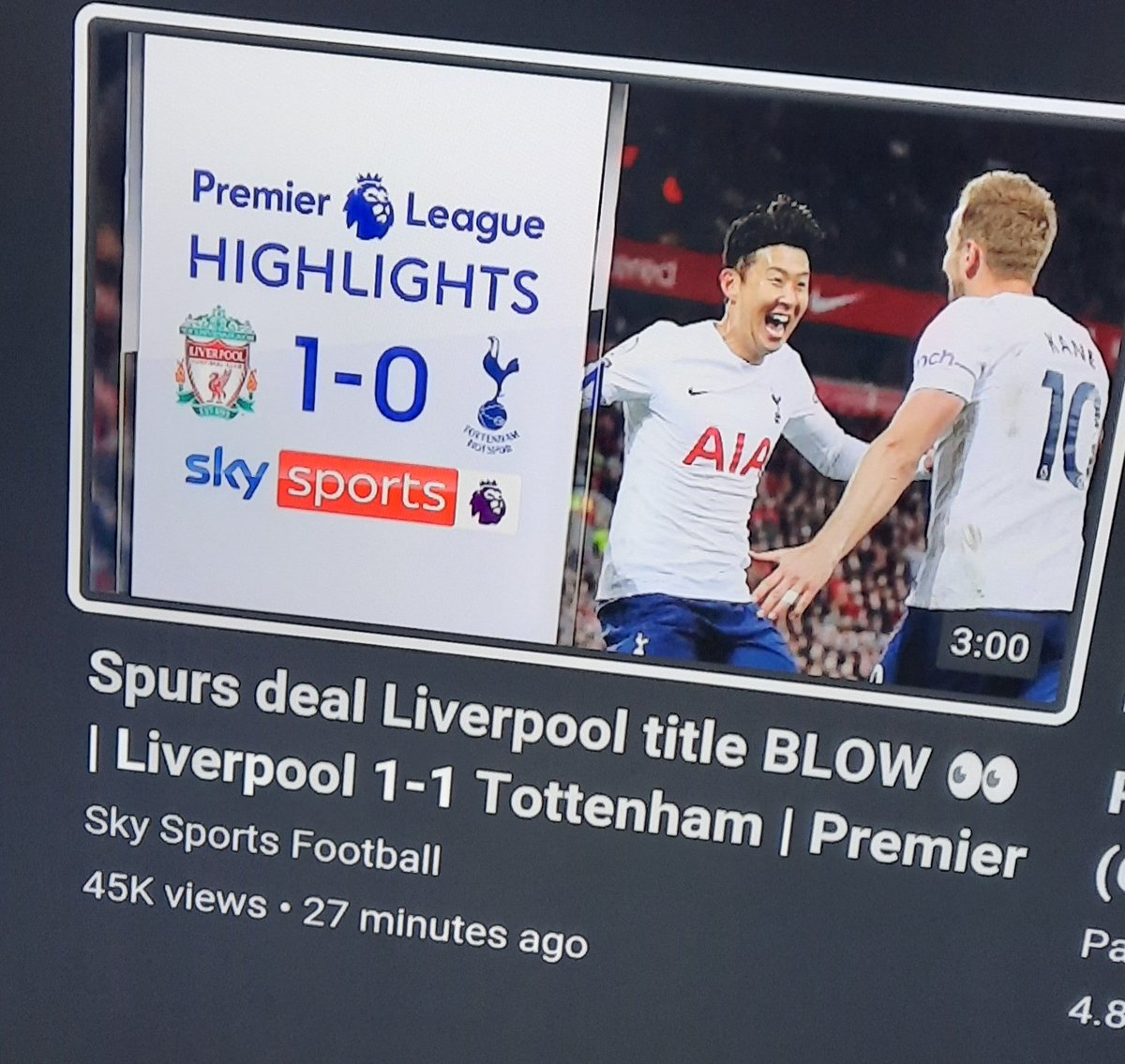 fraz_simpson's tweet photo. No one wants Tottenham to do well, not even @SkySports 😂😂 #liverpooltottenham https://t.co/tF7lNHeOpZ