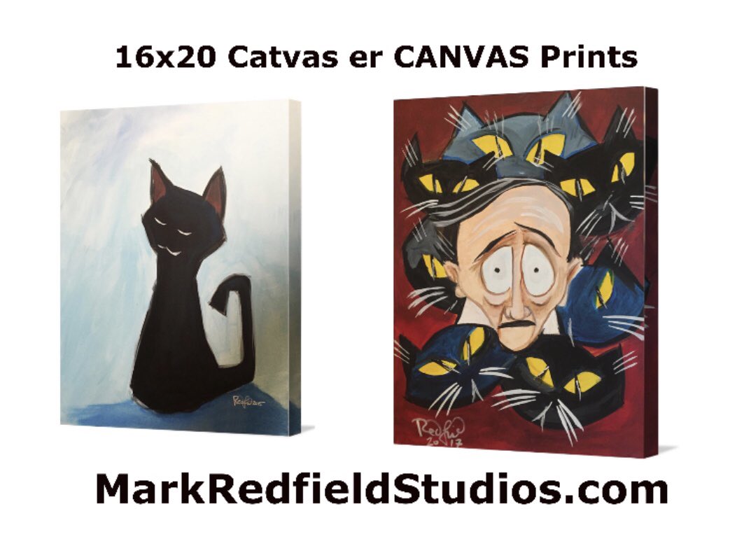 RedfieldCompany's tweet photo. #Caturday 16x20 Canvas Prints Available at https://t.co/H1s4Gj6h0G 
#Cats #cartoonart and more by artist Mark Redfield in the gallery! Free shipping in the US! Please all 2-3 weeks manufacture of canvas prints, and shipping! Thanks for your support of the #art ! https://t.co/qe2frkFulE
