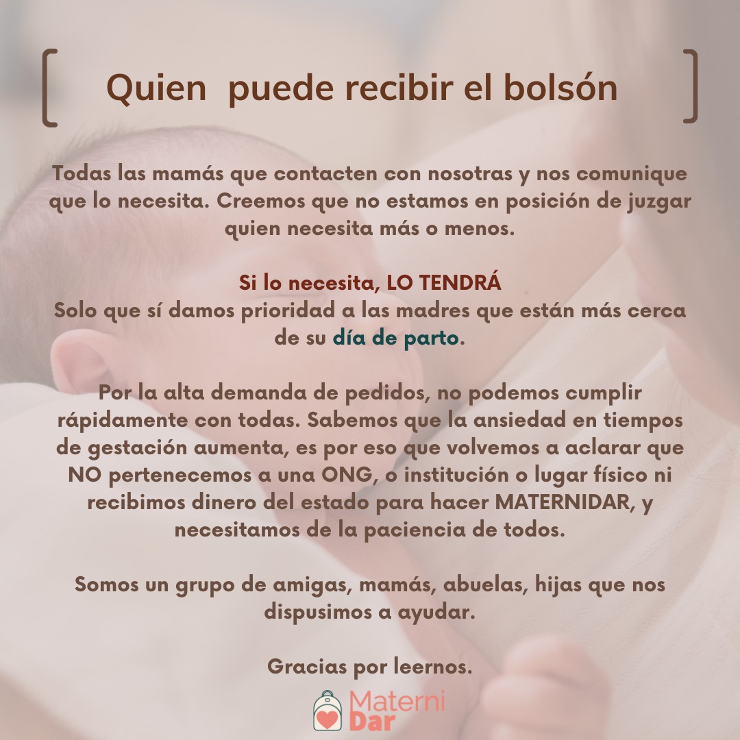 Maternidarpy's tweet photo. Las mamás que pueden recibir los #bolsolidarios https://t.co/j69vNBRgix